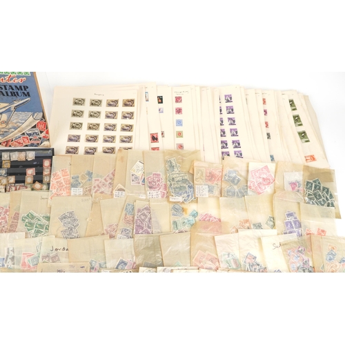 1761 - Extensive collection of British and world stamps, predominantly arranged on sheets, including China