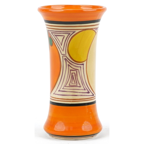 3 - Clarice Cliff, Art Deco Fantastique Bizarre vase hand painted in the melon pattern, numbered 205 to ... 