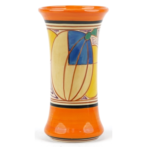 3 - Clarice Cliff, Art Deco Fantastique Bizarre vase hand painted in the melon pattern, numbered 205 to ... 