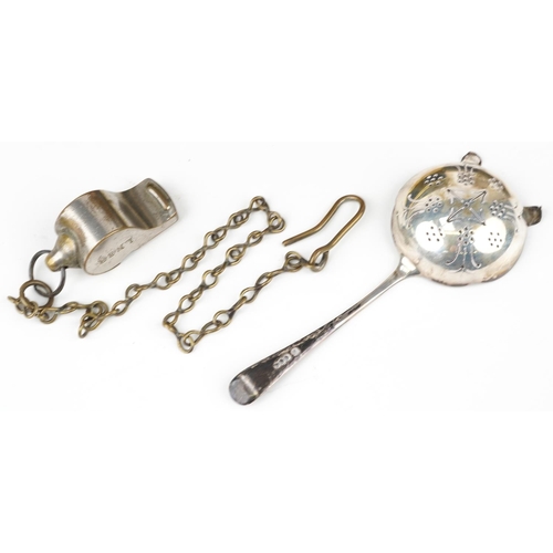 1543 - Objects comprising London North Eastern Railway whistle on chain, ladies Accurist wristwatch, Elizab... 