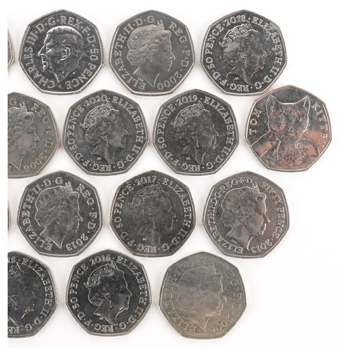 2194 - Twenty Elizabeth II fifty pence pieces, various designs including London 2012 Olympics and Victoria ... 