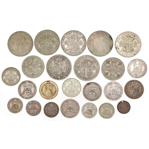 2075 - Victorian and later British coinage including 1898 half crown, 1866 sixpence and shillings, 140g