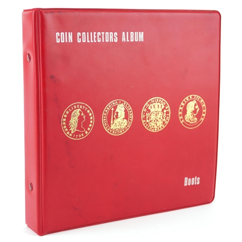 2065 - George III and later coinage and tokens arranged in an album including Duke of Wellington 1812 half ... 