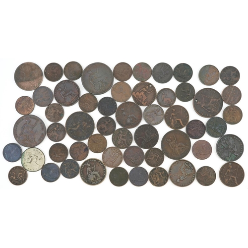 2100 - William IV and later British copper coinage including pennies, half pennies and farthings