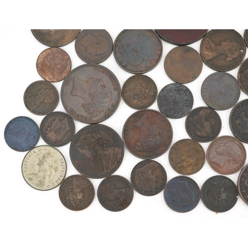 2100 - William IV and later British copper coinage including pennies, half pennies and farthings