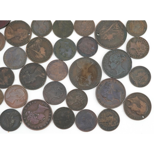 2100 - William IV and later British copper coinage including pennies, half pennies and farthings