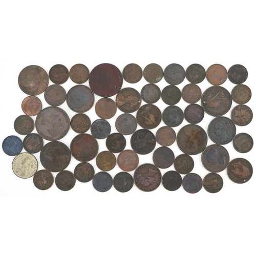 2100 - William IV and later British copper coinage including pennies, half pennies and farthings