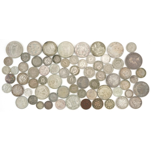 2116 - Antique and later world coinage, mostly silver, including German mark, New Zealand two and a half sh... 