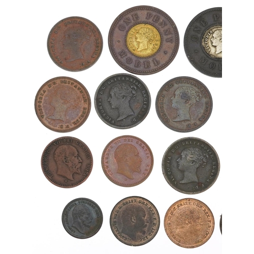 2103 - Victorian and later coinage including Coronation model farthings, one penny models and one third far... 