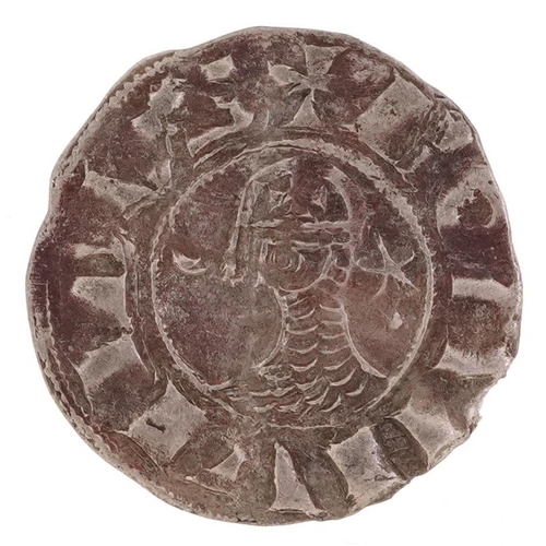 2109 - Bohemond III of Antioch hammered silver denier, 1.1g