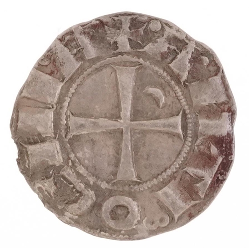 2109 - Bohemond III of Antioch hammered silver denier, 1.1g