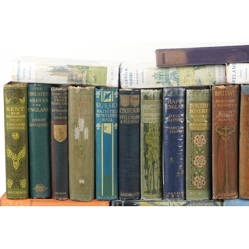 1793 - Extensive collection of hardback books published by A & C Black including London to the North, Cambr... 