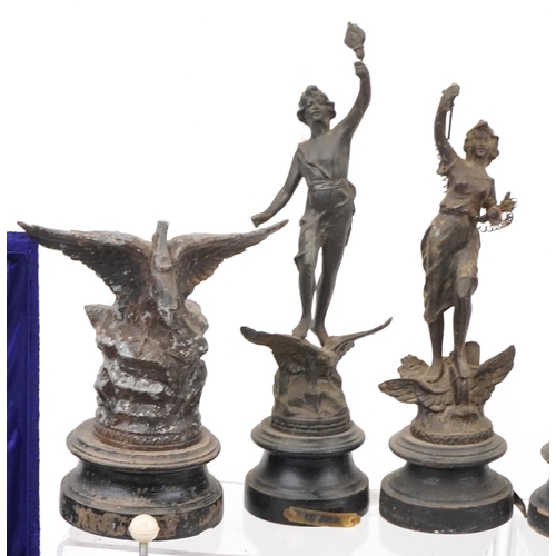 1580 - Sundry items including spelter figures, porcelain ashtray surmounted with a cold painted cast metal ... 