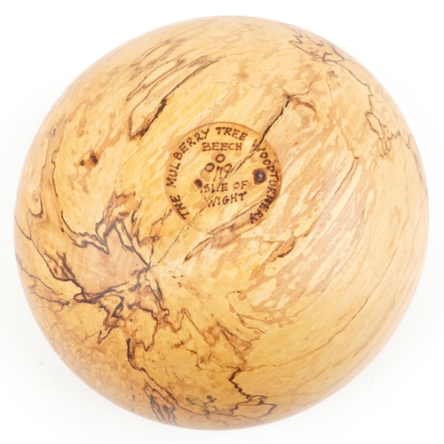 519 - Andy Fortune for The Mulberry Tree Wood Turnery, Isle of Wight turned beechwood vase, 26cm in diamet... 