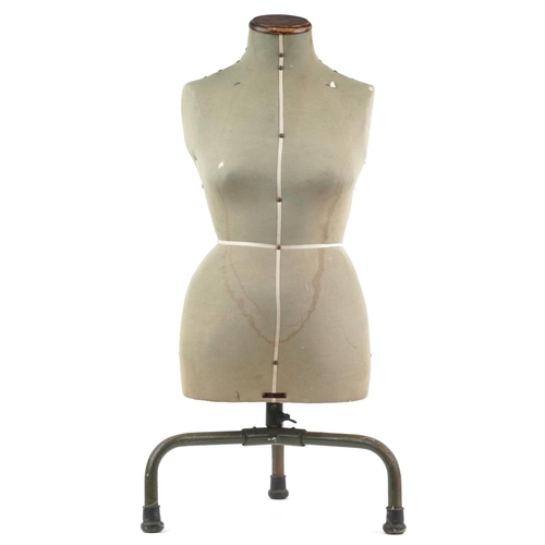 1194 - Vintage Singer floor standing mannequin on stand, 93cm high