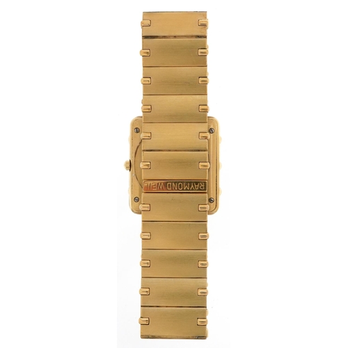 2752 - Raymond Weil, gentlemen's 18K gold plated Raymond Weil Colosseum quartz wristwatch with date apertur... 