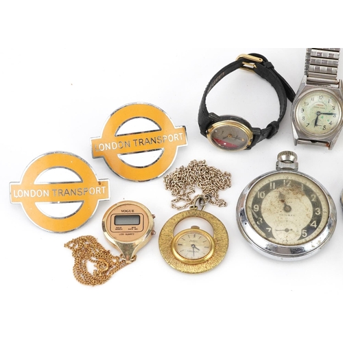 1371 - Sundry items and watches including gentlemen's Favre Leuba Vincit, Smiths pocket watch and two autom... 