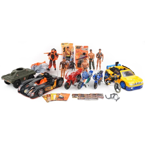 1643 - Collection of vintage and later Action Man toys including action figures and vehicles