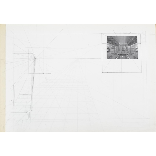 469 - Neil Wilkinson - Folio of drawings and works from Brighton Art College, overall 42cm x 30cm