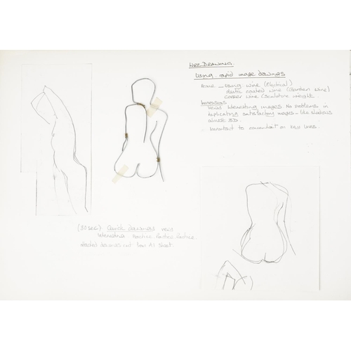 469 - Neil Wilkinson - Folio of drawings and works from Brighton Art College, overall 42cm x 30cm