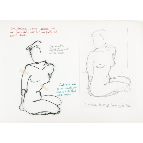 469 - Neil Wilkinson - Folio of drawings and works from Brighton Art College, overall 42cm x 30cm