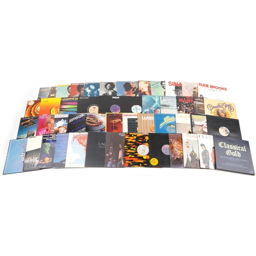 1707 - Vinyl LP records including Frank Sinatra, Rod Stewart, David Bowie, Electric Light Orchestra and The... 