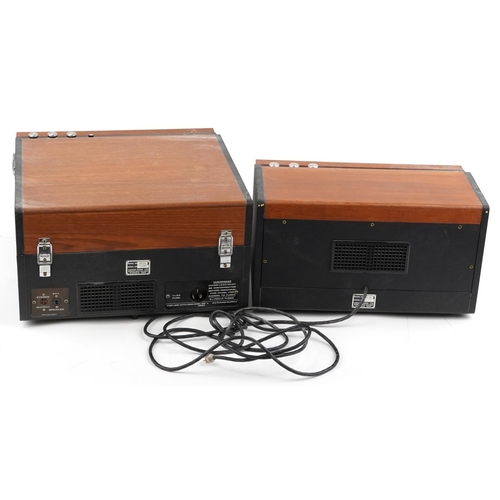 1698 - Vintage teak Hacker Grenadier record player, model SP25 MK111 and stereo amplifier model GP45, the l... 