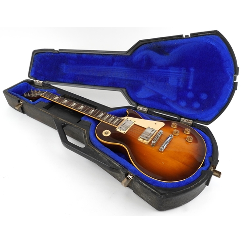 1675 - 1980s Gibson Les Paul six string electric guitar with Gibson protective case, serial number 82537530... 