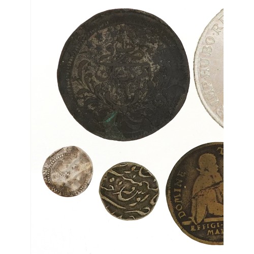 2111 - Antiquarian, Roman, hammered silver and world coinage including re-struck silver Maria Theresa thale... 