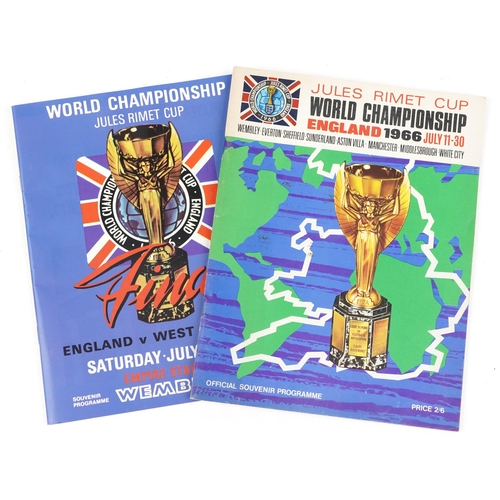 1731 - Two 1966 Jules Rimet World Cup programmes comprising England V West Germany Final and Official Souve... 