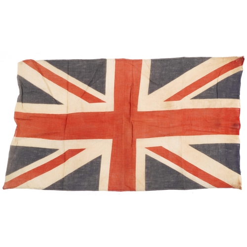 1876 - Five British and New Zealand naval interest ensign flags, the largest 135cm x 94cm