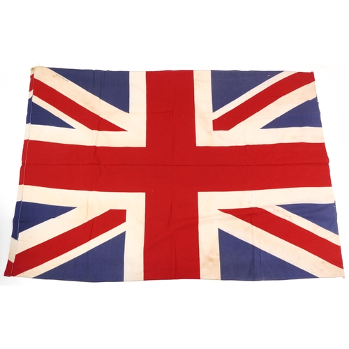 1876 - Five British and New Zealand naval interest ensign flags, the largest 135cm x 94cm