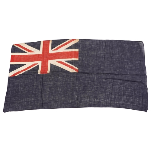 1876 - Five British and New Zealand naval interest ensign flags, the largest 135cm x 94cm