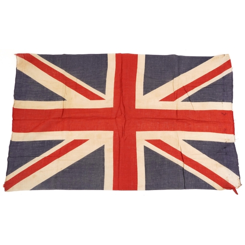 1876 - Five British and New Zealand naval interest ensign flags, the largest 135cm x 94cm