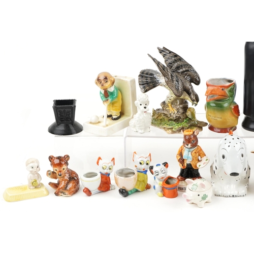 1550 - 19th century and later collectable and comical china including a Wedgwood Sandeman decanter, Goebel ... 