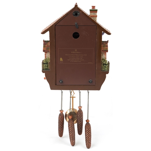 717 - Bradford Edition Memories of Steam Flying Scotsman cuckoo clock, 31.5cm high