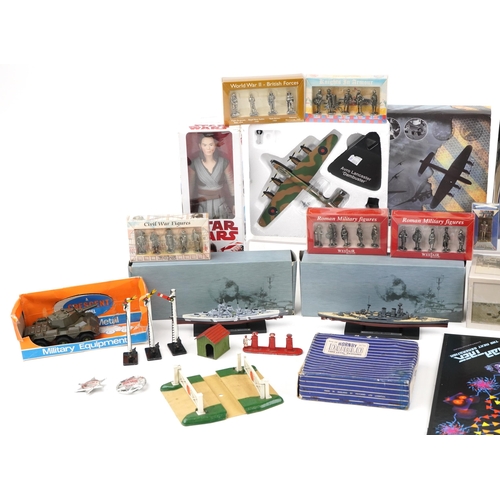 1620 - Vintage and later toys including Star Trek action figures housed in sealed blister packs, Hornby Dub... 