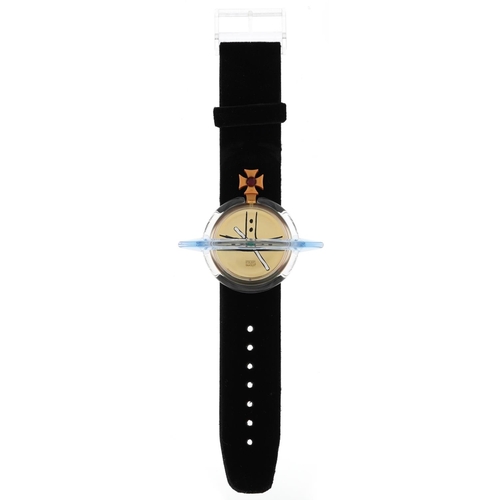 2802 - Vivienne Westwood for Swatch, vintage limited edition Pop Swatch Orb quartz wristwatch with box and ... 