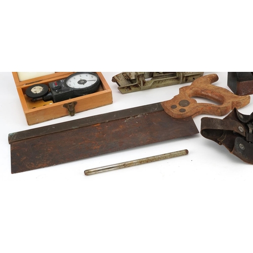 87 - Victorian and later tools including a Victorian rosewood Norris smoothing plane, Record O5OC combina... 