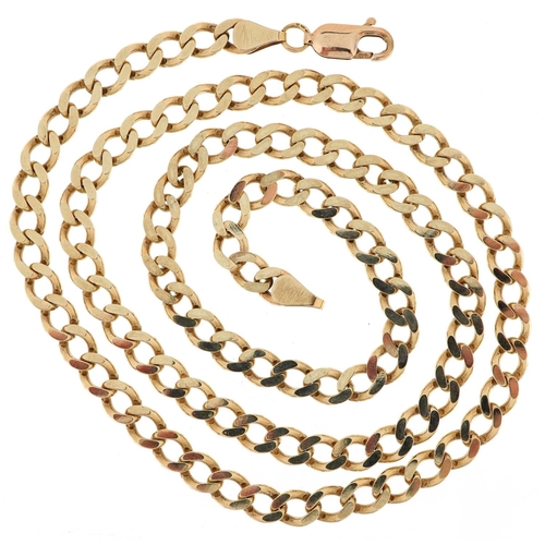 2251 - 9ct gold curb link necklace, 54cm in length, 29.5g