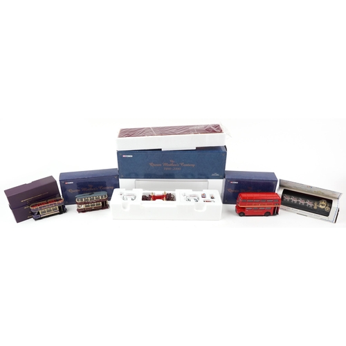 1640 - Matchbox and Corgi commemorative diecast models with boxes comprising The Queen Mother's State Landa... 