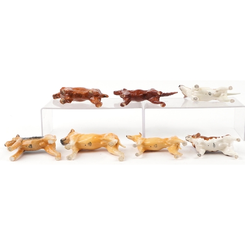 664 - Eight Beswick collectable dogs, some champions comprising Horseshoe Primula, Ruler of Duborough, Sug... 