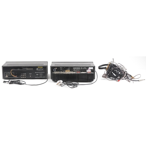 1696 - Vintage Sansui HiFi equipment comprising integrated amplifier model AU7900 and AM/FM stereo tuner mo... 