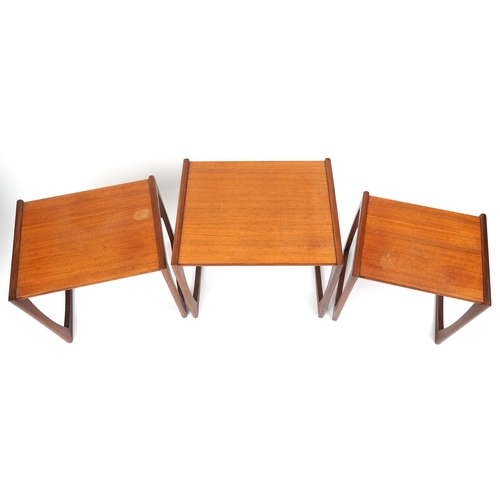 1048 - G Plan, Mid century nest of three teak occasional tables, the largest 48.5cm H x 53.5cm W x 43cm D