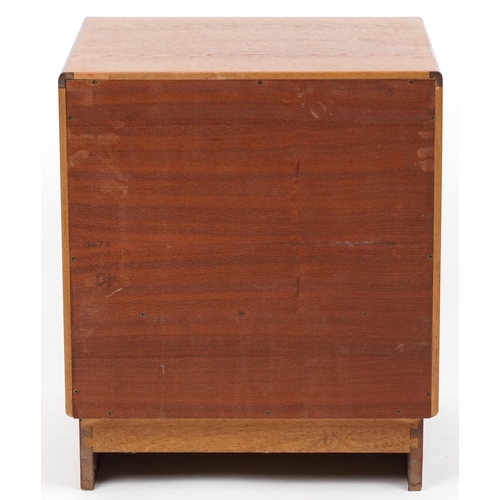 1008 - G Plan, Mid century Fresco teak nightstand with base drawer, 54cm H x 46cm W x 41cm D