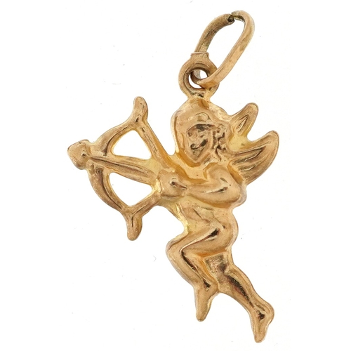 2751 - 9ct gold charm in the form of Cupid, 1.8cm high, 0.6g