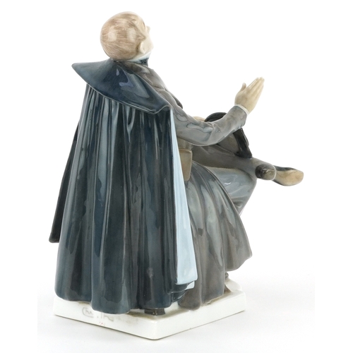 454 - Christian Thomsen for Royal Copenhagen, Danish porcelain Hans Christian Andersen's figure The Shadow... 