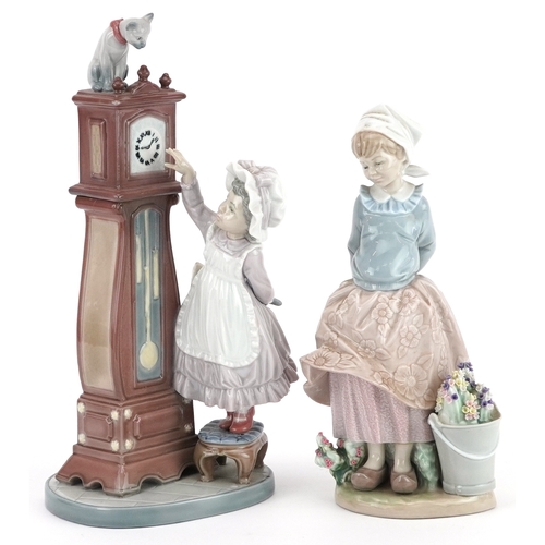636 - Two Lladro figures including Bedtime 5347, the largest 27.5cm high