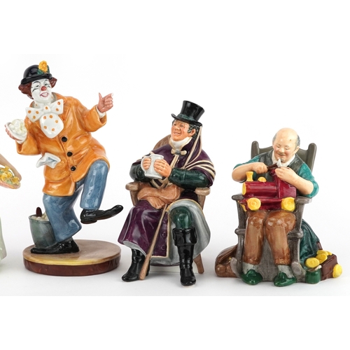 649 - Six Royal Doulton collectable figures comprising A Lady from Williamsburg HN2228, Daffy-Down-Dilly H... 