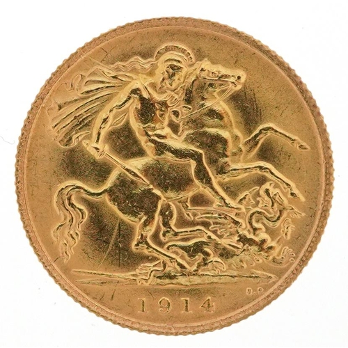 2035 - George V 1914 gold half sovereign